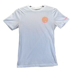 Hurley Youth XL TG T Shirt White Retro Sun Graphic Short Sleeve Cotton Blend‎